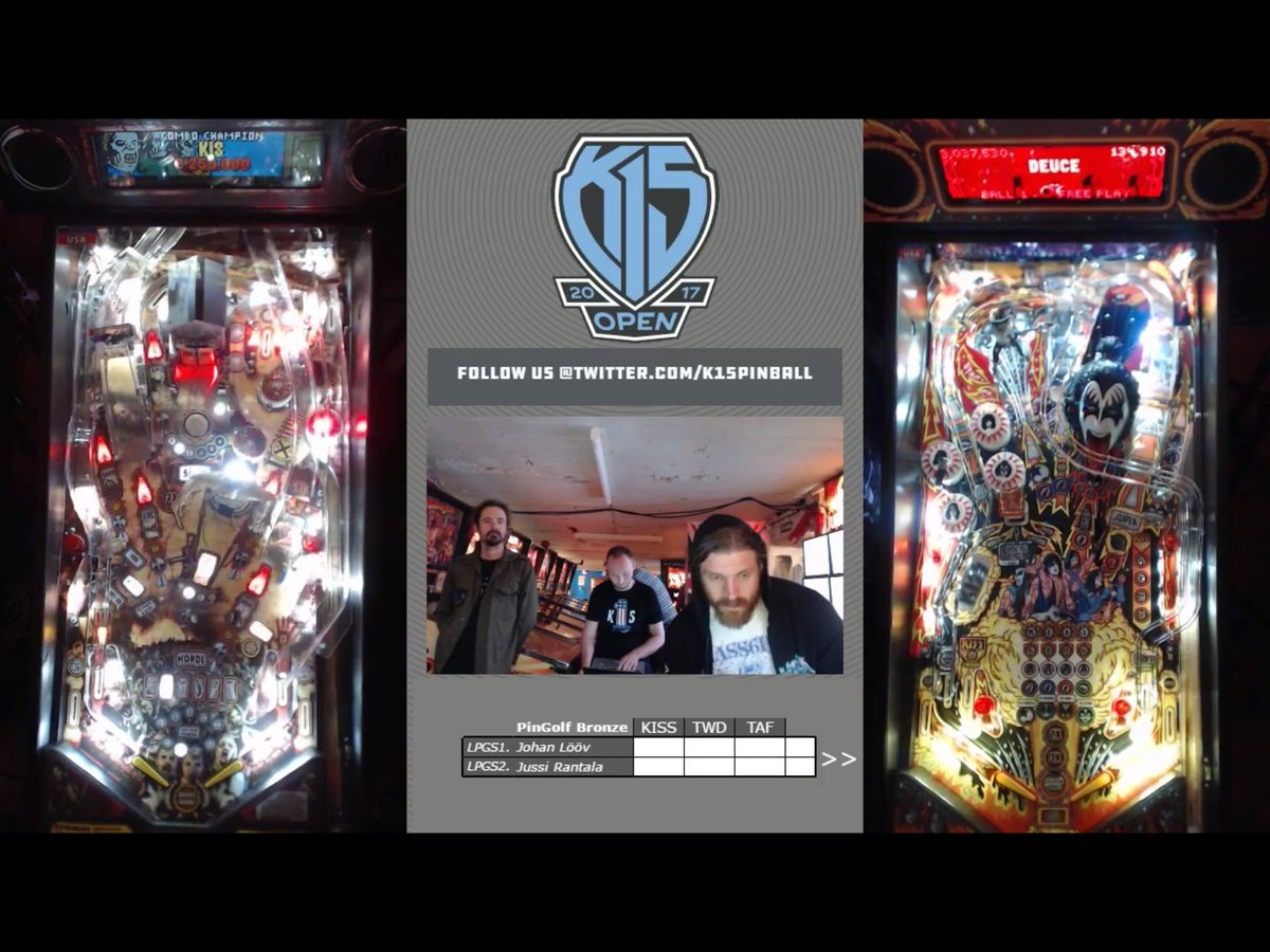 k15pinball's tweet image. #K15Open 2017 #PinGolf side event bronze game between AFX &amp;amp; JSZ is on! 
Live commentary by JAX&amp;amp;ELP. #pinball #twitch
tv.k15.fi