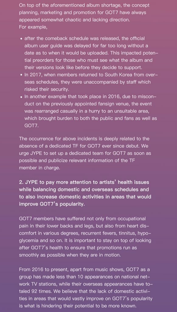 OneAhgaseGOT7's tweet photo. Joint statement regarding to GOT7 situation under JYPE's management.
Please trend @ 00.00 KST.
#JYPE_TreatGOT7Better
#JYP_GOT7_아티스트대우해 #GOT7 https://t.co/p7GqOlaFFu