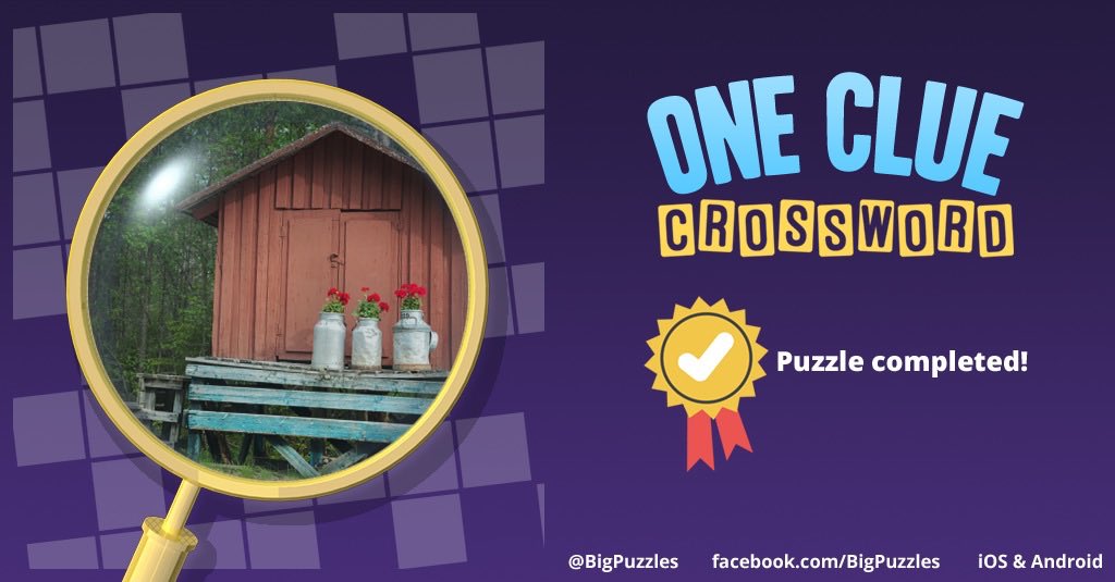 I completed a puzzle in One Clue Crossword. Play now for free!
onecluecrossword.com #OneClueCrossword