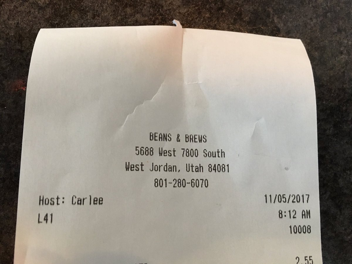 ascarsella's tweet photo. Hey @beansandbrews how do I get my daylight savings bonus points when your scanner is broken in West Jordan? https://t.co/Wc5GF8KTrb