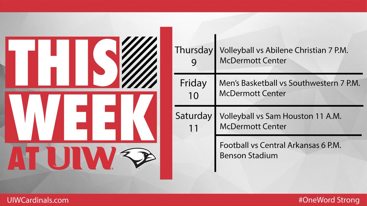 This Week at UIW November 5-11, 2017 #OneWordStrong