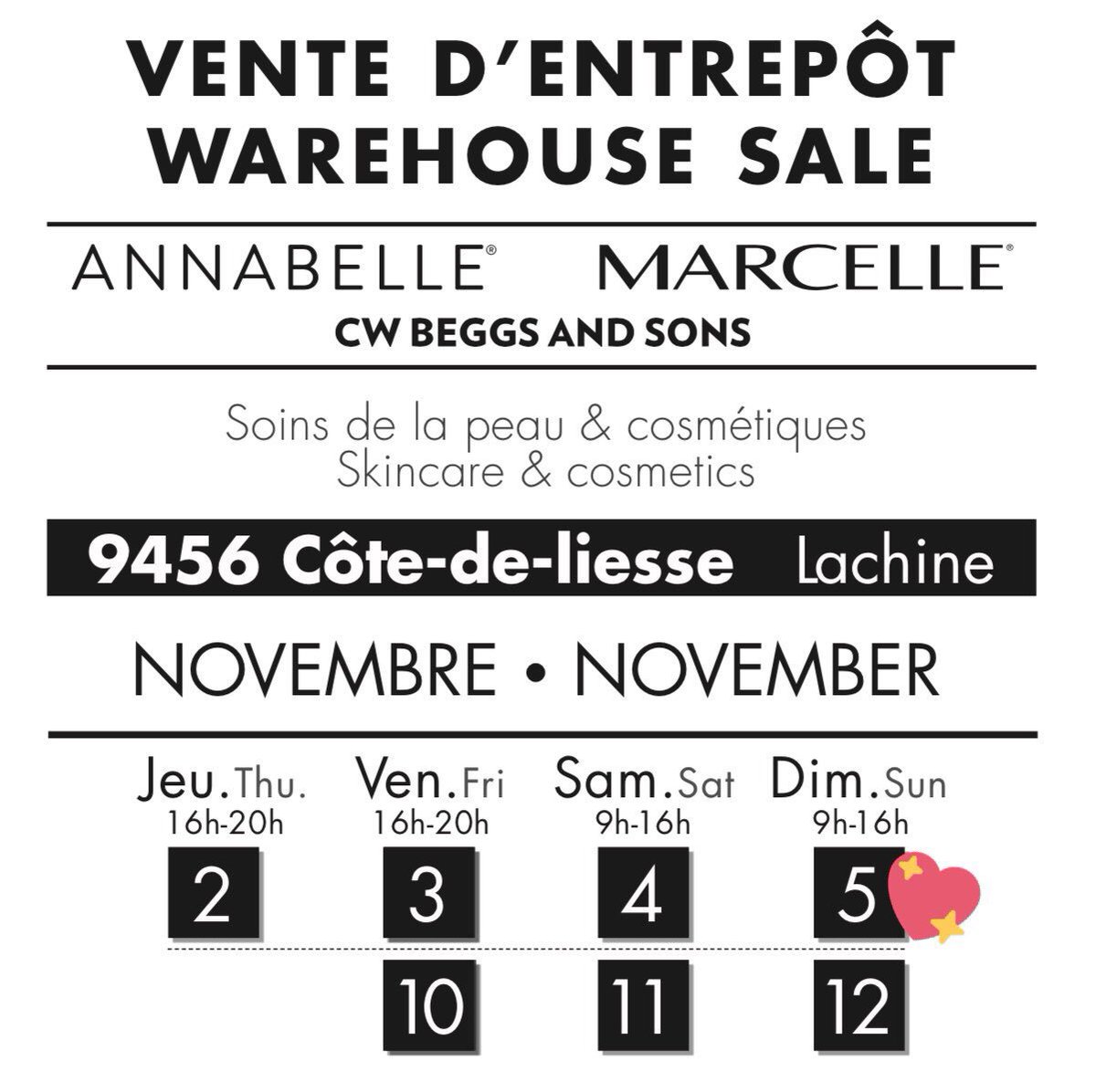 Pssst! And make sure to pick up your free gift w/purchase over $75 while you’re at it ;) See you there! #Montreal #SundayFunday