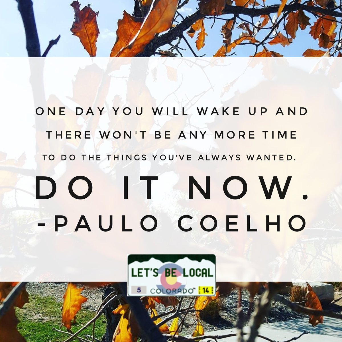 LetsBeLocalCO's tweet photo. What are you waiting for??
#LBLCO #smallbusinesscolorado #doitnow #stopwastingtime #livelife #lovecolorado #colorado https://t.co/BwN32Y33z1