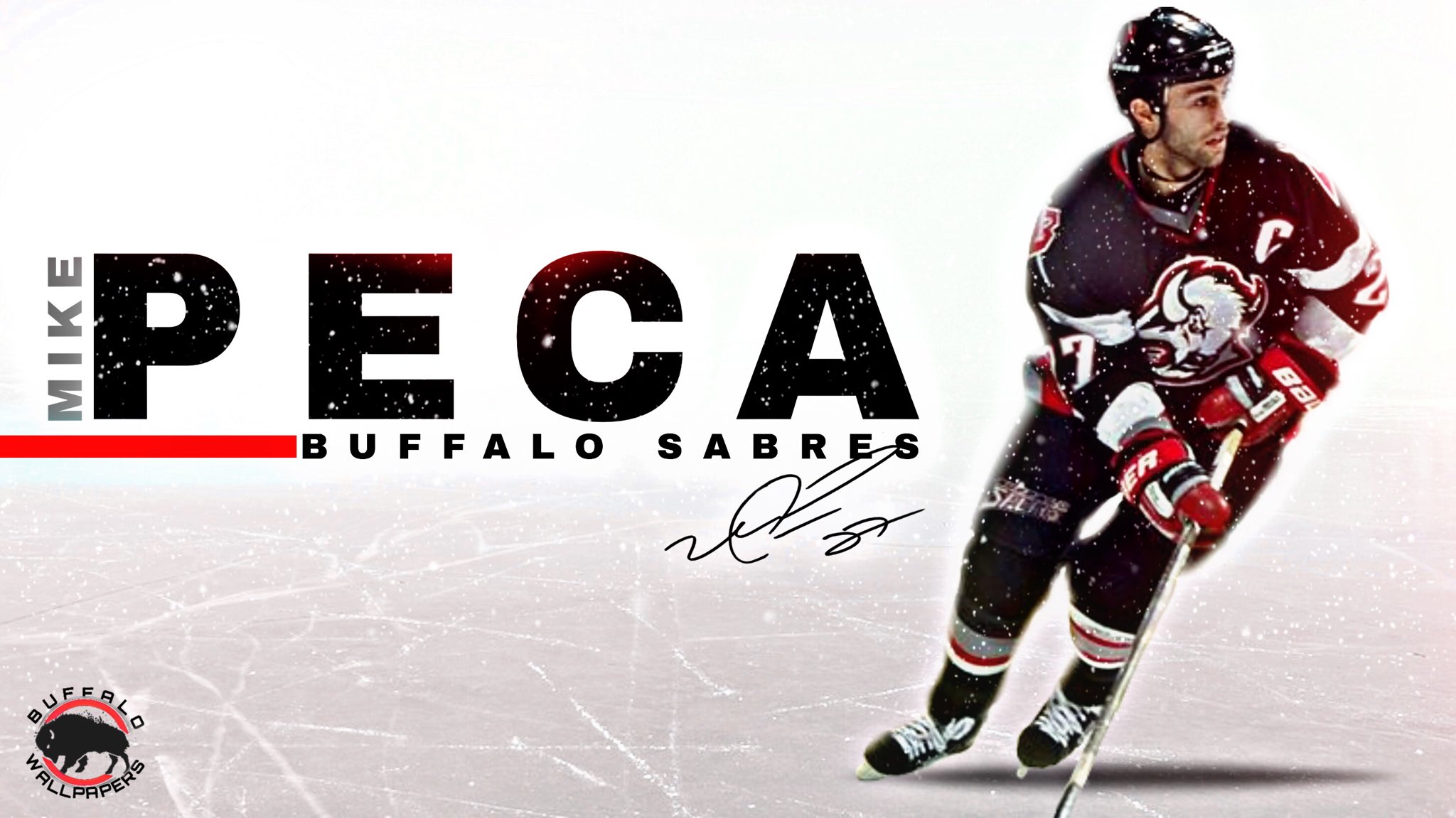 Jordan Santalucia on X: Mike Peca Buffalo Sabres wallpaper #Sabres50   / X