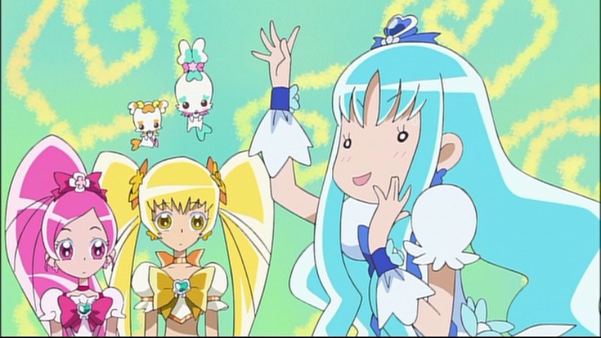 ট ইট র ささかつ プリキュアシリーズの変顔といえば ハトプリ28話で出来れば中学校もと言ってしまって パートナー妖精にどつかれるキュアマリン ハートキャッチプリキュア