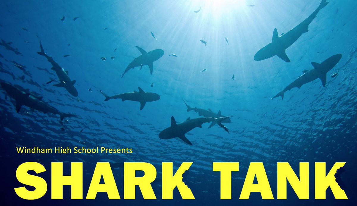 patkaplo's tweet photo. Mon 6-9pm is WHS's 1st Shark Tank! Free &amp; open to the public. Watch 19 Ss make pitches &amp; compete for access to prototype $$. #whssharktank https://t.co/ZI2m8DzVkZ