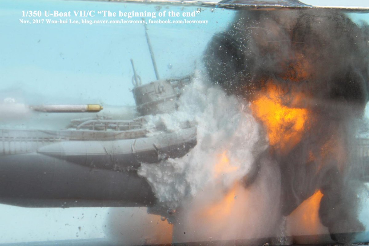 Koizumi Takio このu Boatのジオラマすごすぎる 爆発と海の表現がはんぱない 1 350 U Boat Vii C The Beginning Of The End T Co K7utrkbjmf
