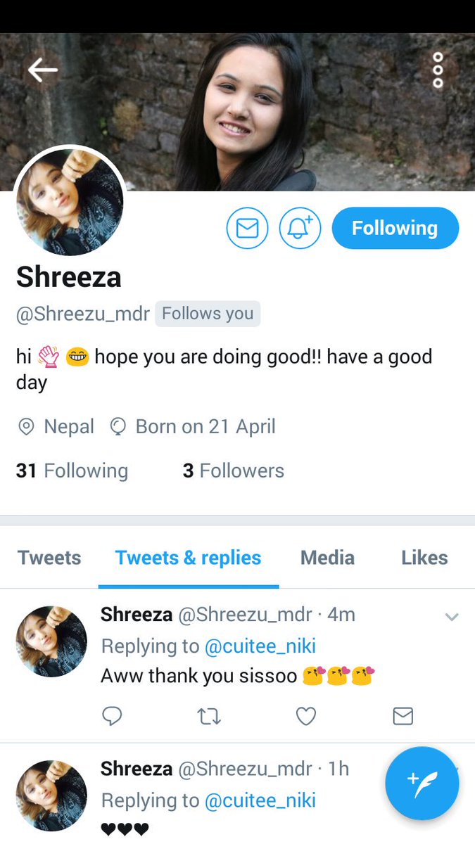 cuitee_niki's tweet photo. Follow my sister @Shreezu_mdr she is new to twitter help her grow her circle.. https://t.co/nuJFpsDp0s