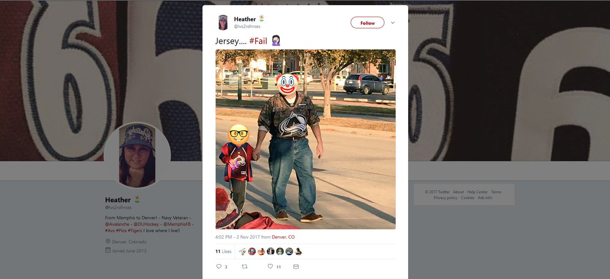 EJsTeeth's tweet image. Hey, @Avalanche , are you sure this is who you want as your de facto poster child for Avs fandom? Someone who mocks other Avs fans.