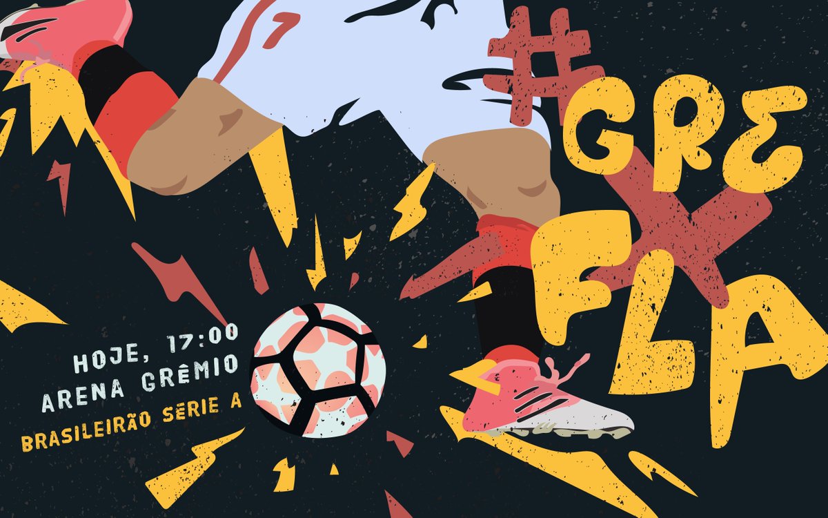 Flamengo's tweet photo. Hoje tem FLAMENGO! E o #PosterRN do #GRExFLA foi desenhado pelo carioca Victor Jobim (https://t.co/vD0Q33yvuC) https://t.co/9TmGY7sQ7W