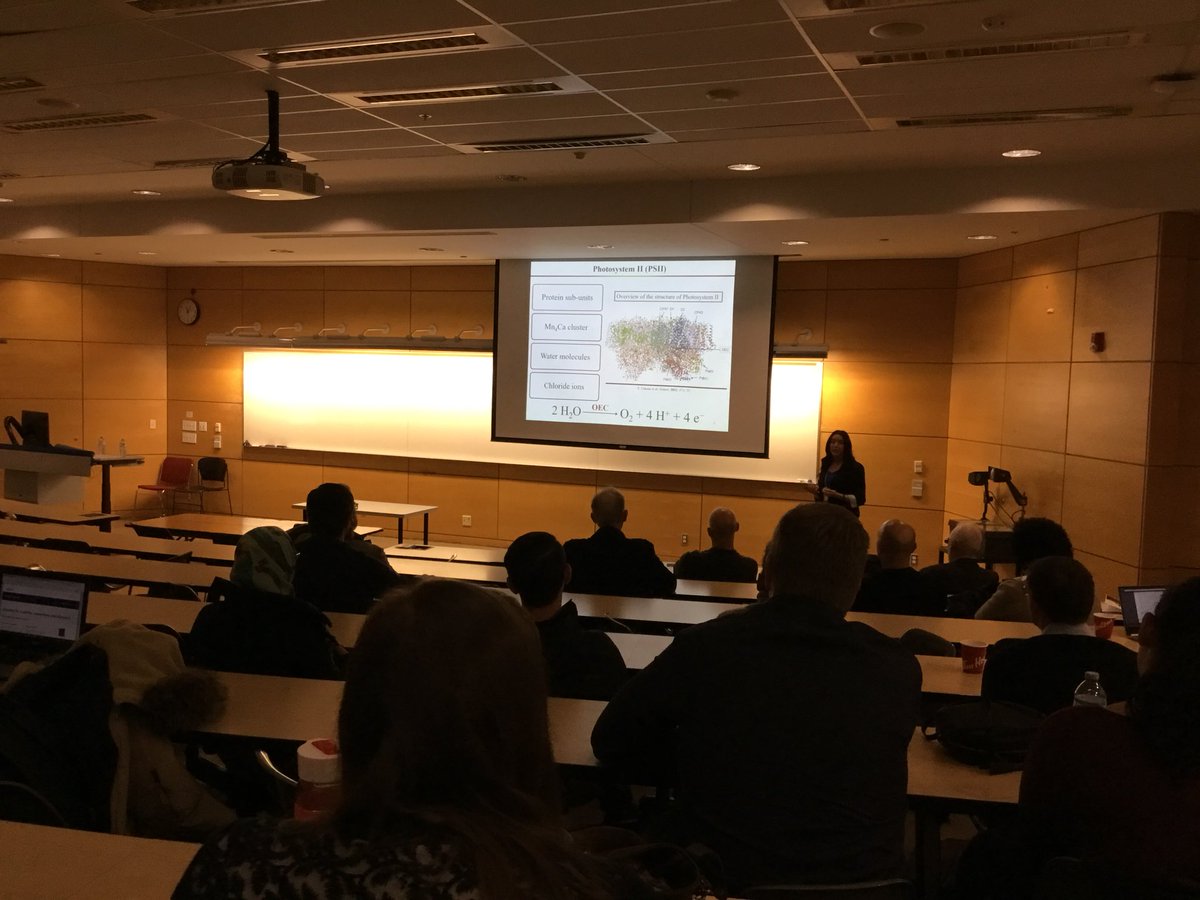 BryanKoivisto's tweet photo. Learning about novel synthetic OEC-like clusters from @alyshaalaimo of the Stamatatos group! @BrockUniversity #ryersonIDW @idw2017 https://t.co/hSY55wIvla