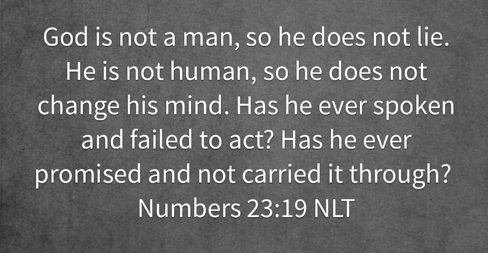 VCMISuitland's tweet photo. Numbers 23:19 NLT #GoddoesNOTlie https://t.co/t3rT6UVxcg