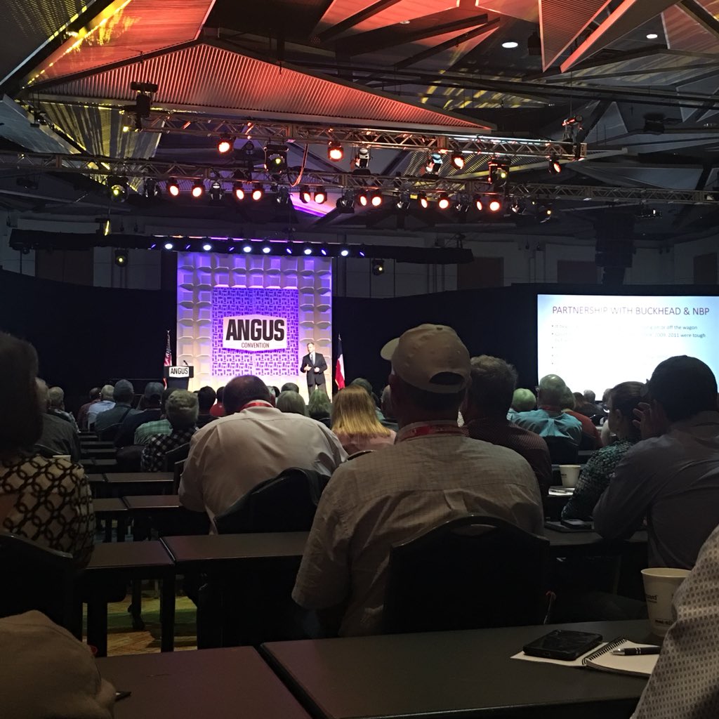 ali_meusch's tweet photo. “Showcase what you do and invite the customer to back to see it.” -Edd Hendee of Taste of Texas #AngusConvention #AngusUniversity https://t.co/1DNraNvvl6