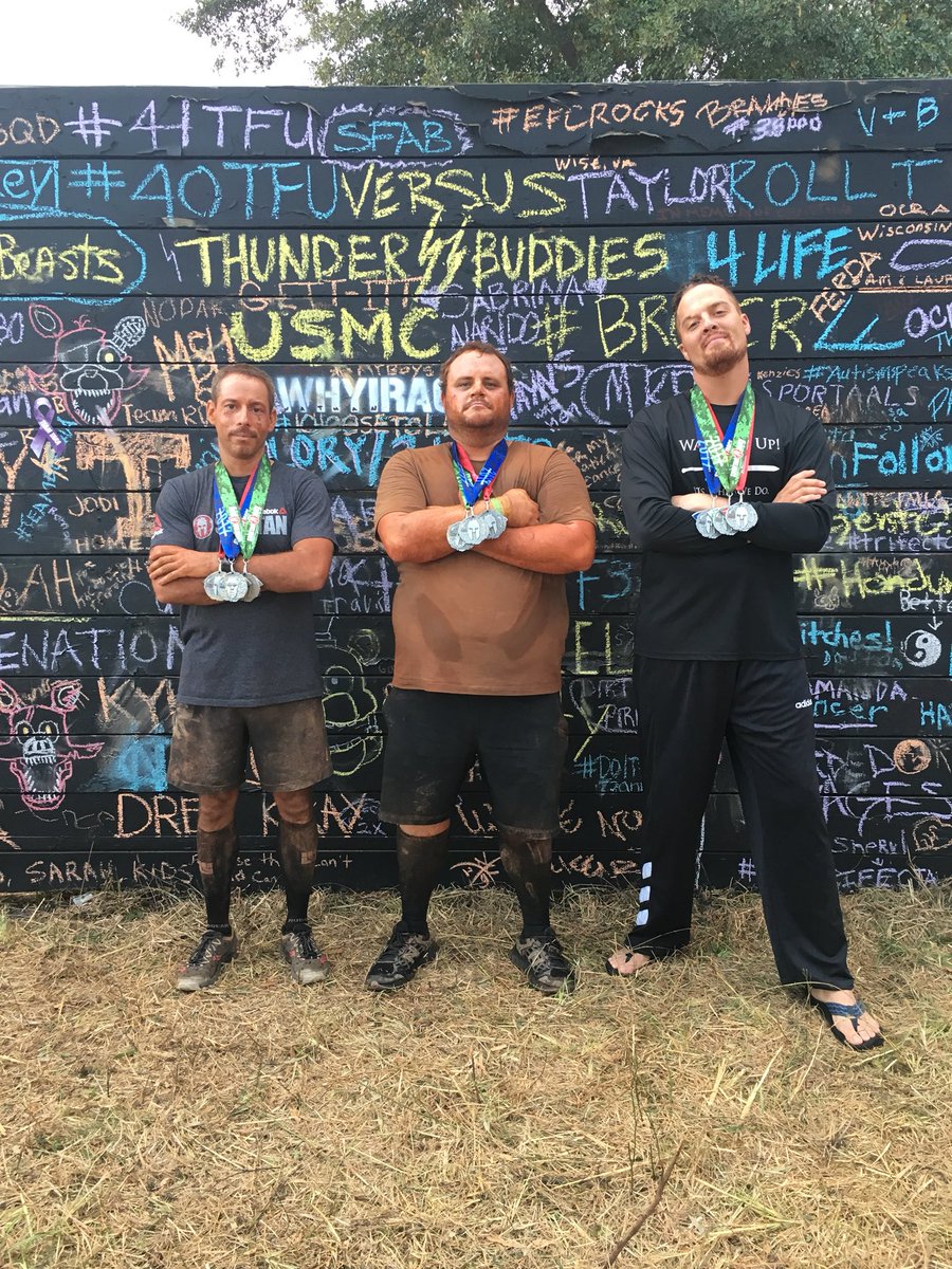 StallionGalyean's tweet photo. Pre and post Carolina Spartan Beast! #TrifectaTribe https://t.co/dJgIPgaecn