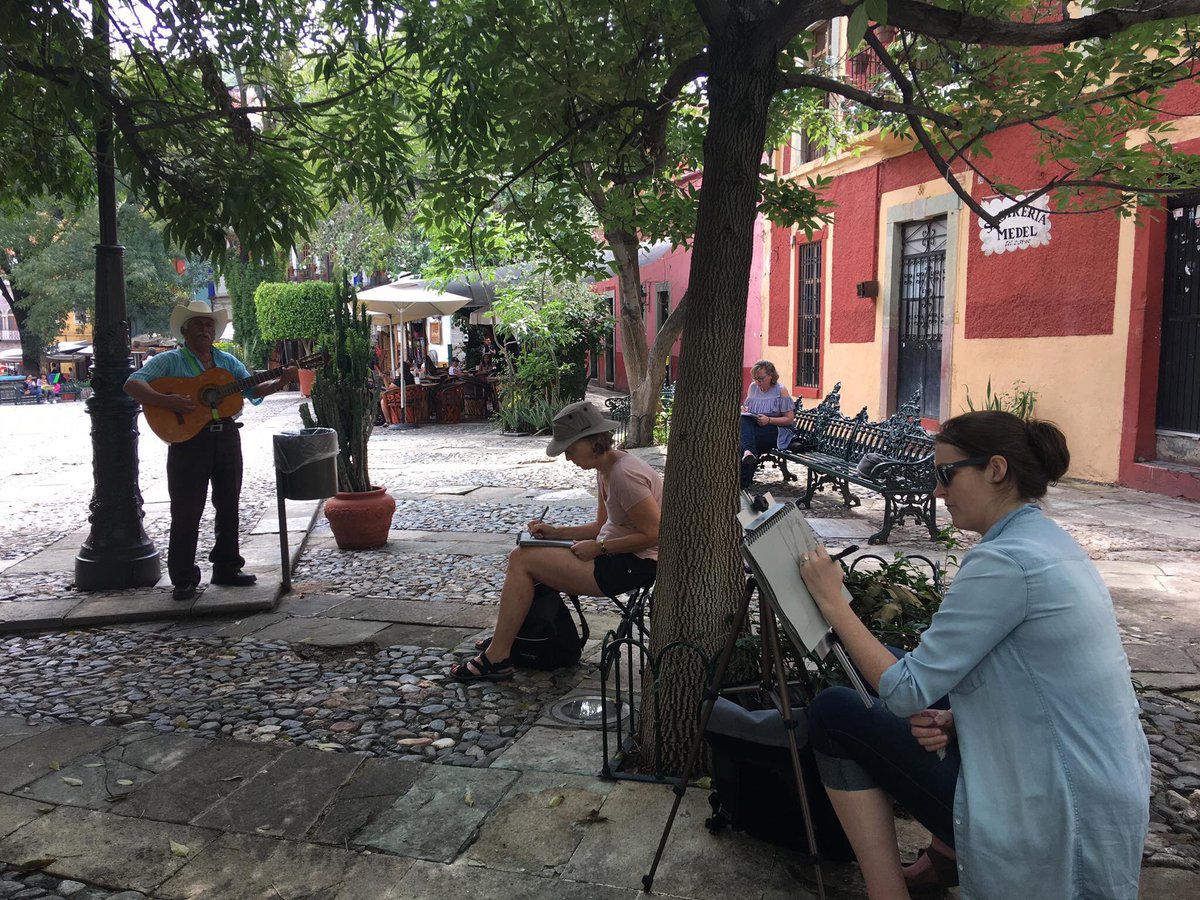 LoveArtYYC's tweet photo. I can't imagine anything nicer than a trip to Mexico to make &amp; see art with @VazquezMackay &amp; Carmen 😊https://t.co/nqPwxR6Stq https://t.co/9gUL7O1oiT