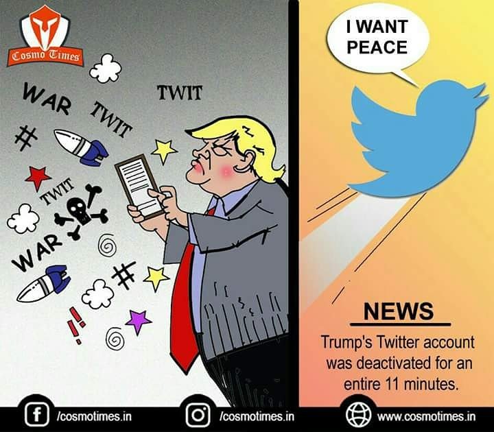 Cosmotimes_'s tweet photo. The Tweetrump
#cosmotimes #cosmocartoons #cosmochronicles #DonaldTrump #Twitter #illustration https://t.co/9xi2M1thdg