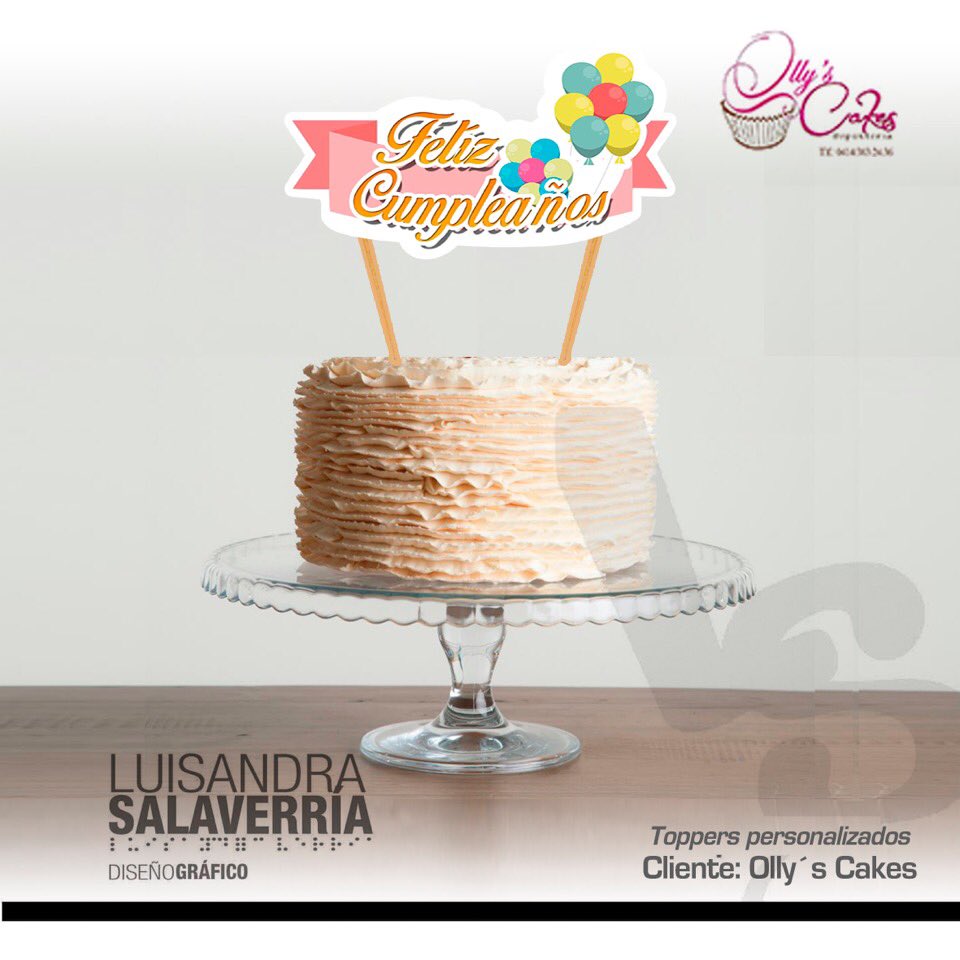 Lesm_design's tweet photo. Topper para Olly's Cake 🎂🍰🍮 #GraphicDesign #LSDesign #diseñoGrafico #Venezuela #IslaDeMargarita #OllysCake #Toppers https://t.co/R415WoSW7O