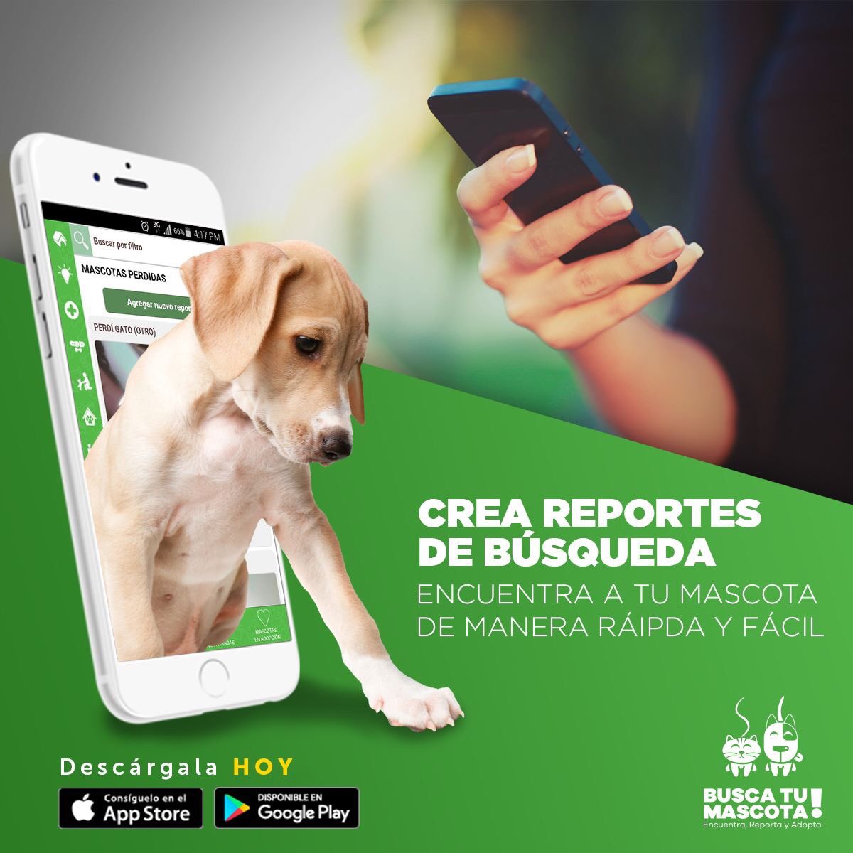 BuscaTuMascota_'s tweet photo. Si tu mascota se extravió y no encuentras manera de comenzar su búsqueda, descarga la aplicación GRATIS. https://t.co/ozoUwqdzaf #PerroFiel https://t.co/fFDqA148WK