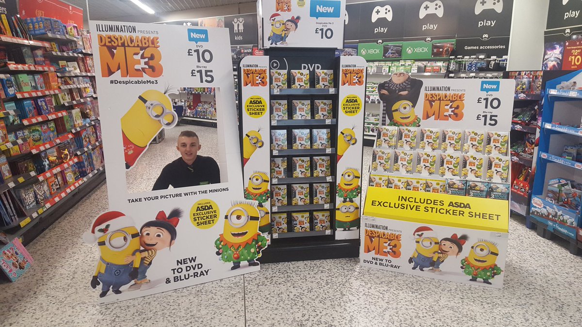 DeniseL24769974's tweet photo. #asda getting on board for the launch of #DespicableMe3 #frontofstoredisplay @eXPD8_fm #photoop https://t.co/1i5v5DT7v0