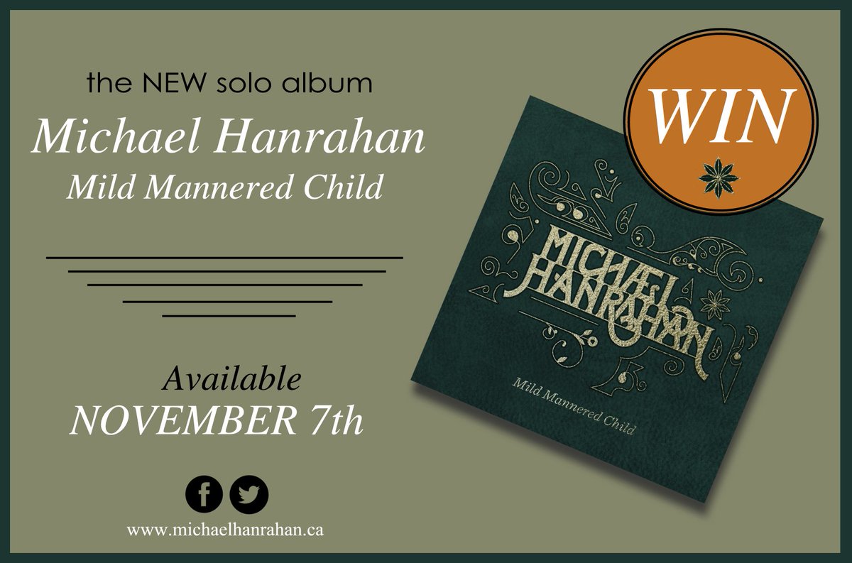MichaelHanrahan's tweet photo. The CD giveaway continues! #RETWEET this post and you have a chance to win a copy of the new album Mild Mannered Child. #nlmusic #NewMusic https://t.co/i77xr43ltJ
