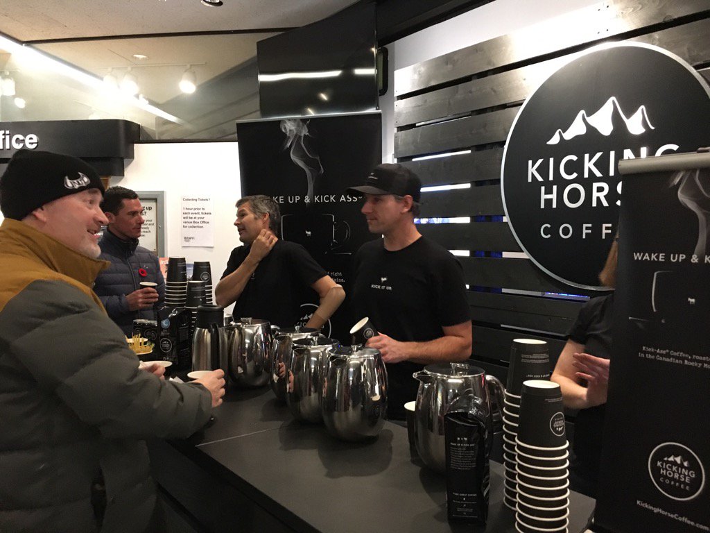 KckngHrseCoffee's tweet photo. #KickAssEvent We are keeping the festival crowd caffeinated in Banff at the film festival #nineepicdays https://t.co/nW7DiurwAK