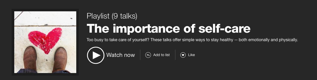 teachingmindset's tweet image. I&apos;m in a @TEDTalks state of mind it seems...Here are some good ones focused on self-care ow.ly/Peno30ghdW1 #edchat #teacherwellbeing