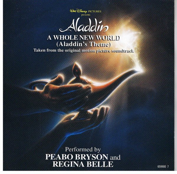 musicaretro_ar's tweet photo. #otd 5 Noviembre - November 5th (1992) Lanzamiento - Release '' A Whole New World '' #PeaboBryson #ReginaBelle #AladdinOST #Disney https://t.co/WpzTFnZvuX