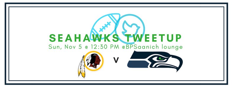 YYJSocialMeetup's tweet image. RUN don't walk to @BPSaanich for the #Seahawks v #Redskins #yyjtweetup TODAY @ 12:30 PM RVSP @ bit.ly/2j0EsGE #yyj