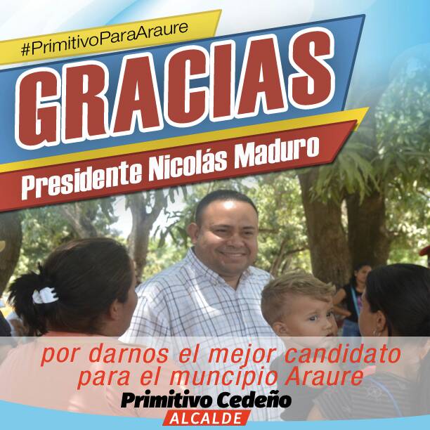 GenesisParra12's tweet photo. @NicolasMaduro Gracias presidente apoyamos a Primitivo Cedeño para la Alcaldía de Araure https://t.co/FRSGfuCZgd
