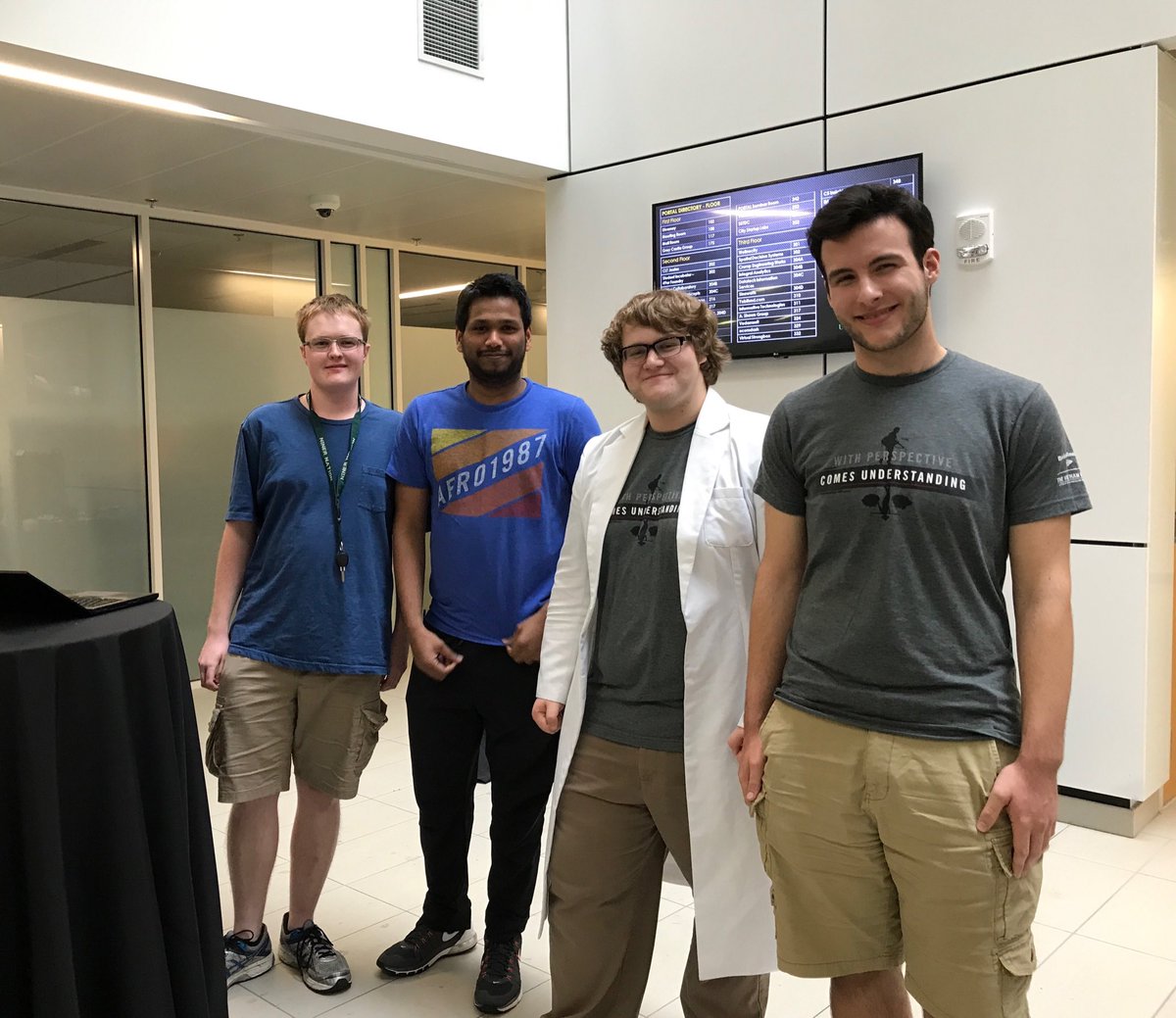 QuiringAE's tweet photo. The Deep End is on deck for pitches at #CFHHackathon! Knock it out of the park, guys! @CarolinaFintech @unccharlotte https://t.co/YKltpefR7n