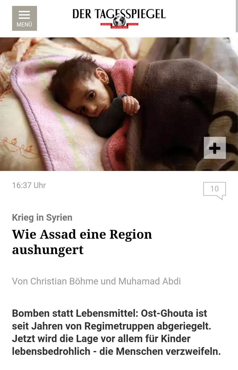 kiser_let's tweet photo. Menschenverachtung &amp; Volksverdummung der #AfD:Während Assad seine Bevölkerung aushungert, redet AfD von Frieden &amp; will Rückführung beginnen. https://t.co/mHy5lVu12u