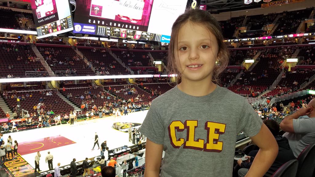 Game day with my daughter. @TweetQTV  Her undefeated lifetime record at the Q is on the. #CavsHawks <a href="/WGU/">Western Governors U.</a> #Cavs