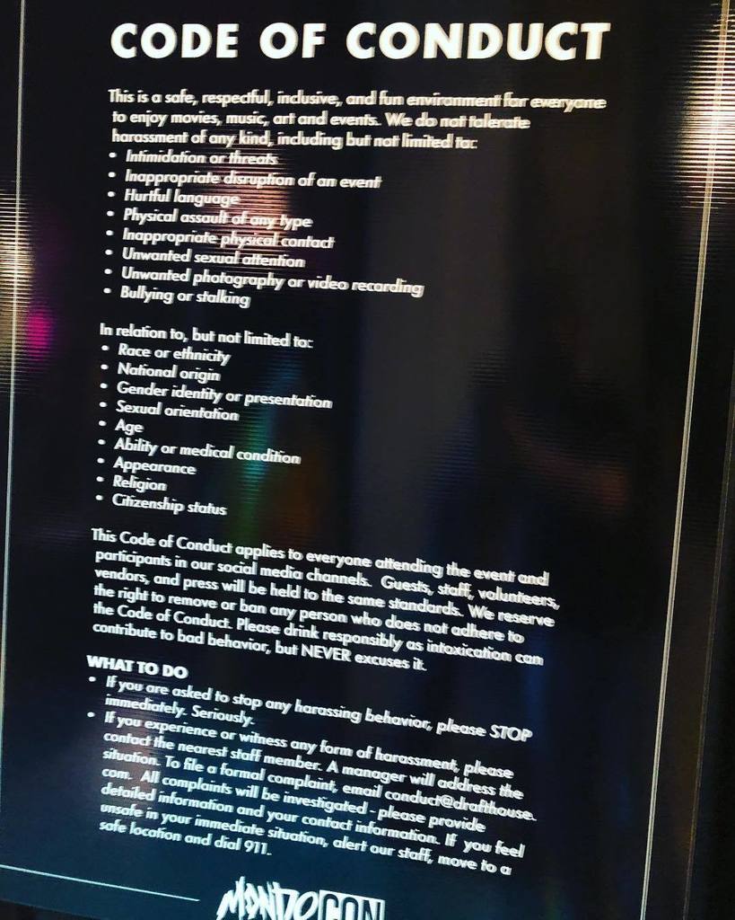 teleject's tweet photo. Code of Conduct at #MondoCon4 https://t.co/1CiOh964v9 https://t.co/VITAbHGREx