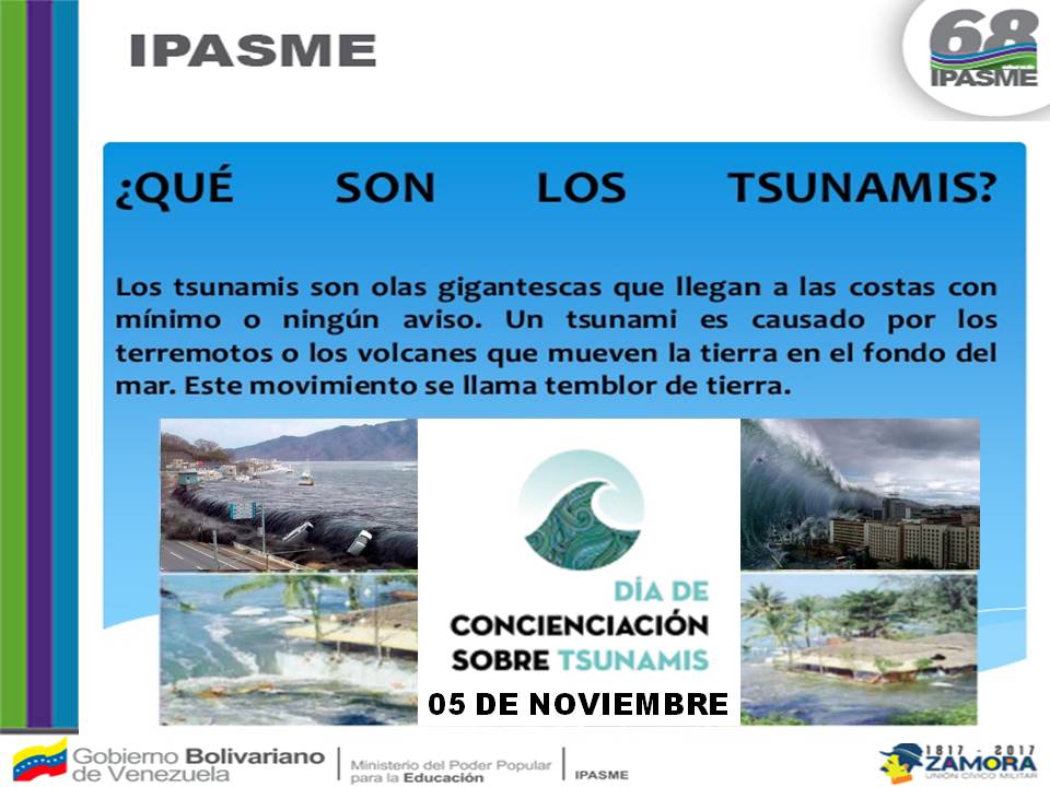ipasmeguatire16's tweet photo. #TalDiaComoHoy #5Nov es el  Día Mundial de Concienciación sobre los Tsunamis. https://t.co/6GuzuAFS5I