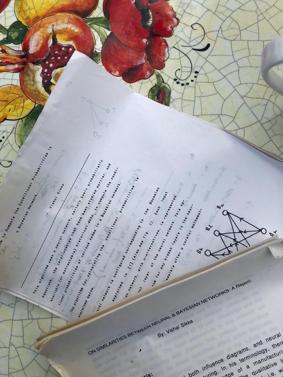 An old gem from ~1990.  Combining Neural &amp; Bayesian nets, or making DNNs articulate, is still a much needed #AI advance. Working on this.👨‍🍳