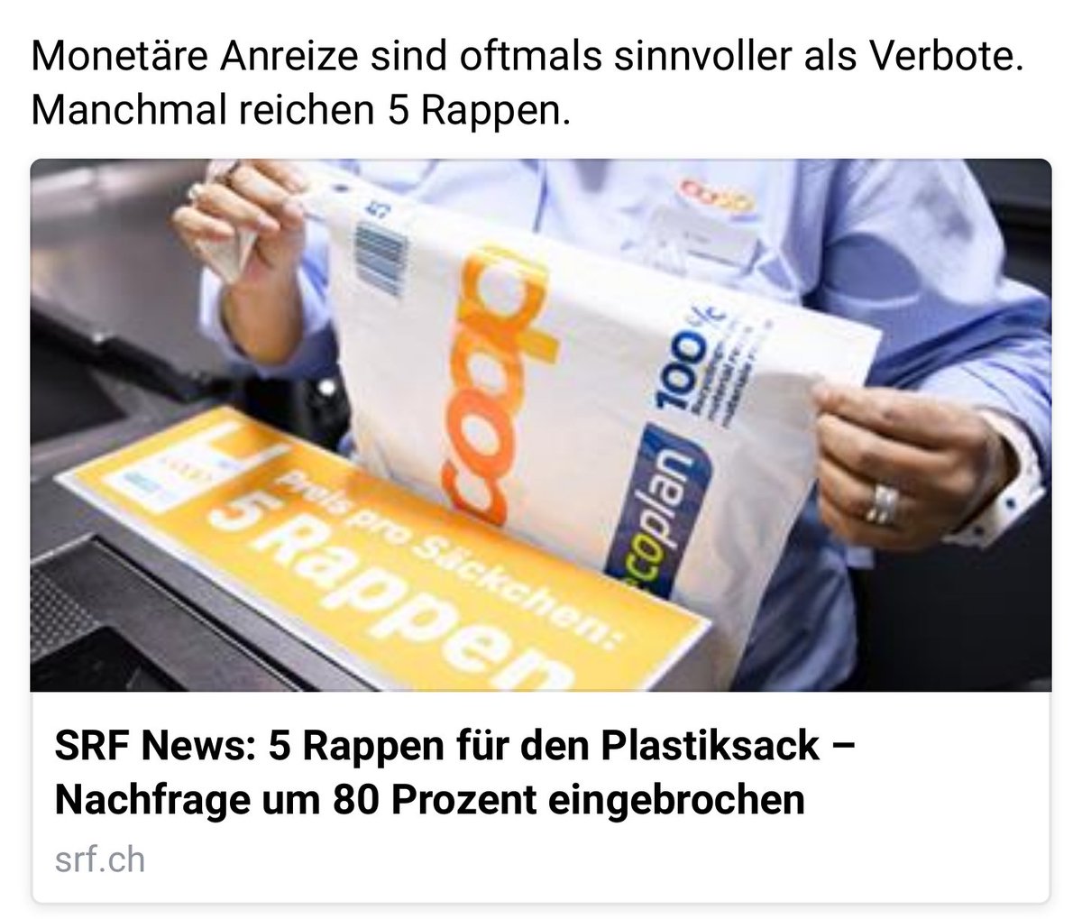 RemoStWeber's tweet image. #Lenkung statt #Verbote. #Eindämmung der #Plastikflut im #Detailhandel. Kleiner #Preis, grosse #Wirkung!