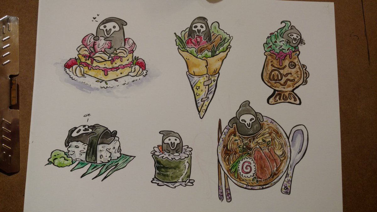 NataGunn's tweet photo. Smol #ReaperBeans in food. #Overwatch trash for y'all. https://t.co/UdGsaFwZF4