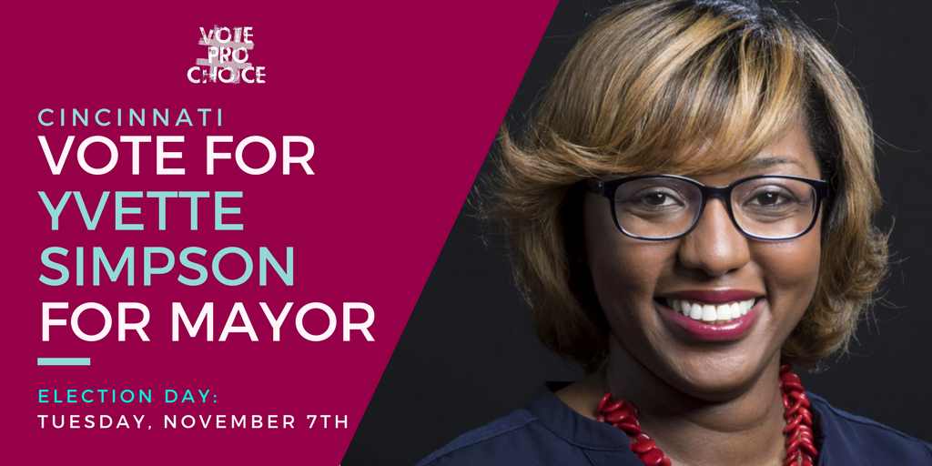 VoteChoice's tweet photo. Go vote for @yvette4cincy for Mayor in #Cincy! She's a proven #prochoice champion + is ready to lead! #Election2017 https://t.co/UsZ8aO6AEt https://t.co/tvd3vgW2q7