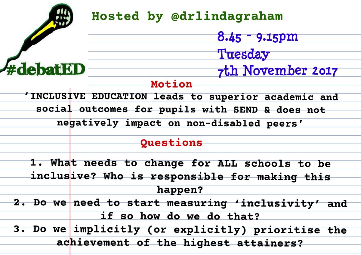 Next Tuesday's #debatED will be hosted by <a href="/drlindagraham/">Linda J. Graham</a> our first ever non-UK based moderator. It's going to be awesome...