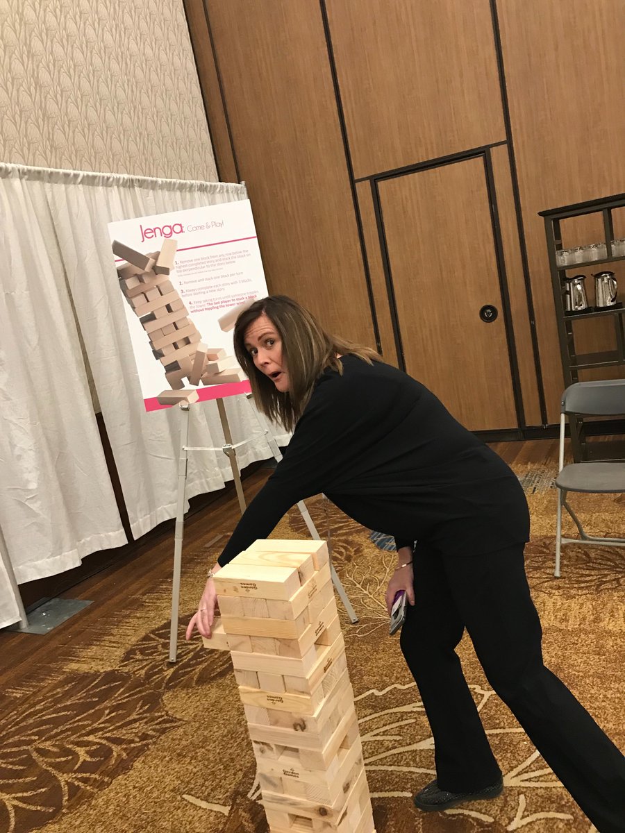 OACexecutiveDr's tweet photo. All work and no.... nah... we had to throw in some ‘play’. Giant Jenga and a Graffiti wall! #visioncanada #ilovemyjob https://t.co/NCKT4QozC9