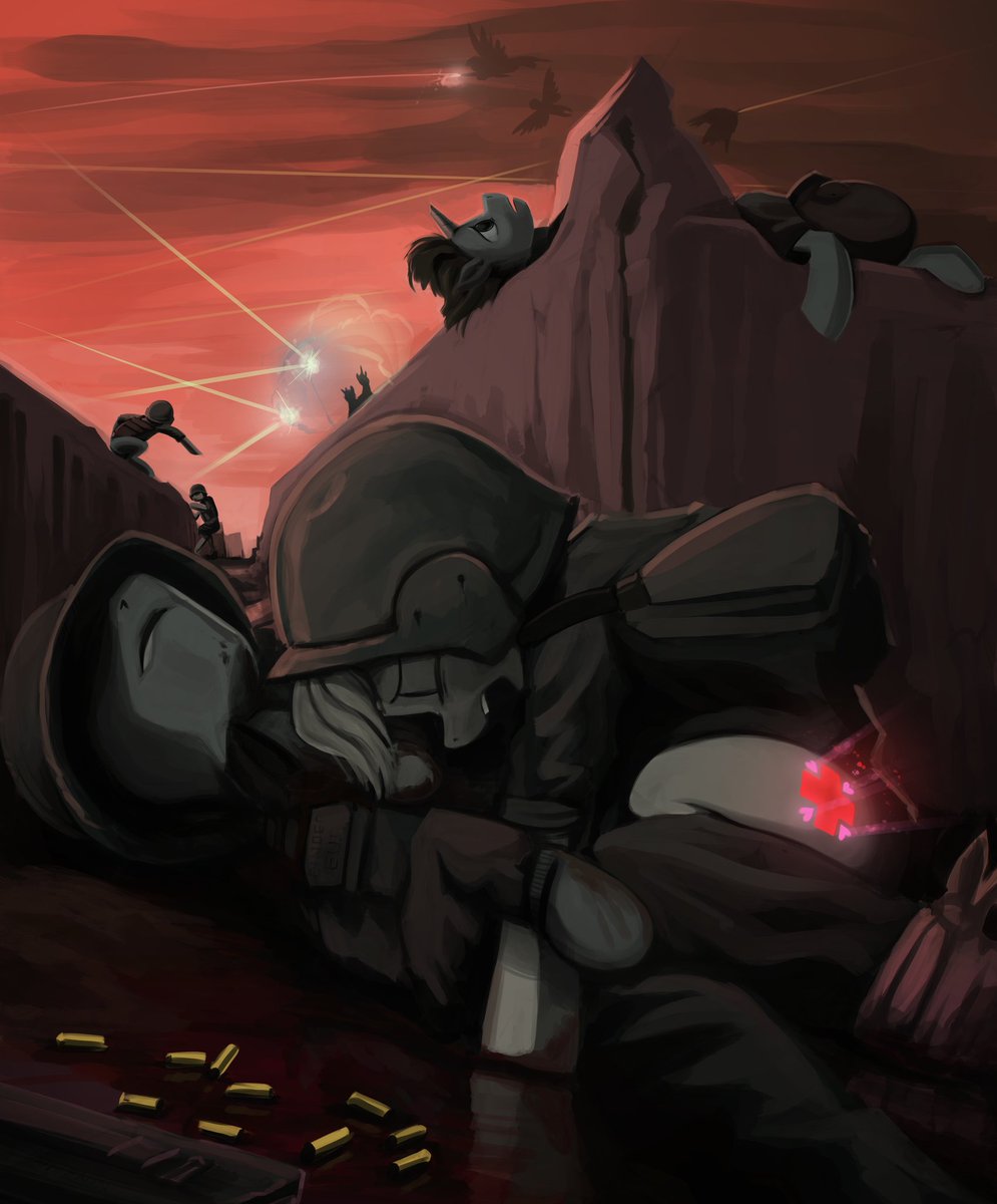 KinkyNursePony's tweet image. It does feel good to finally be back. So here have this piece I found when looking for redheart pics! Artist is dimfann I think.