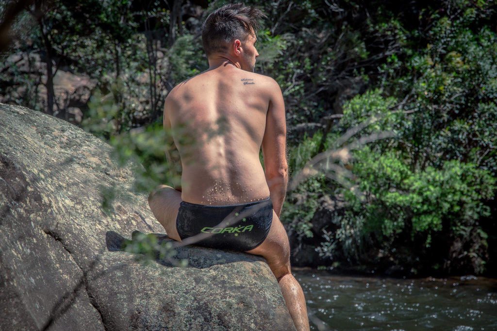 Speedo_Fan's tweet photo. Here is our 2017 Speedo Fan of the Year winner out &amp; about wearing his prize from @corkaswimwear last week. The 2018 comp is well under way https://t.co/qagJtLl0di