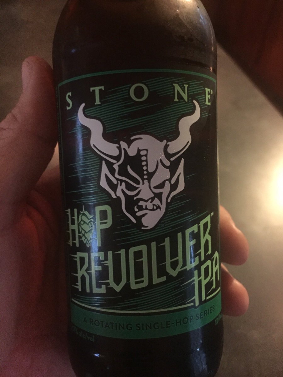 CraftBrewPorn's tweet photo. Drinking a #HopRevolver by @StoneBrewing fully loaded with Simcoe!! Great beer and must try the rest! #CraftBeerPorn https://t.co/ZsgW6TicCU