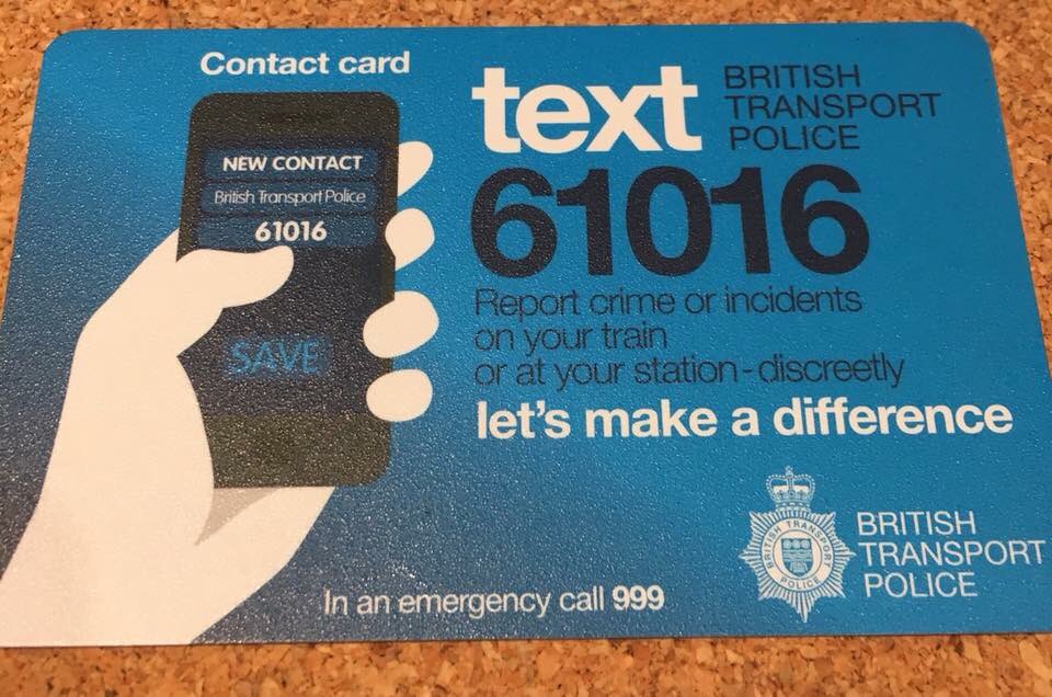 emshelx's tweet photo. This is really important. Please share. You can now report crime or incidents on trains/tubes discreetly via text. https://t.co/zzJWHPERen