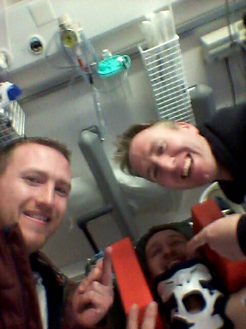RathclineGAA's tweet photo. Thanks for all well wishes for Michael Hanley. Glad to report he got the all clear from scans &amp; even managed a smile from his hospital bed 😀 https://t.co/TTQ7hAx81u