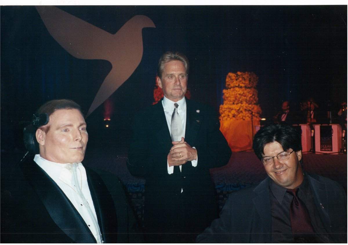 MikeNemesvary's tweet photo. @OttawaCitizen Having shared the stage with my good friend Christopher Reeve (AKA "Superman") he's the real deal before and after his accident.  JT, not! 🙃 https://t.co/S1irodfmn6