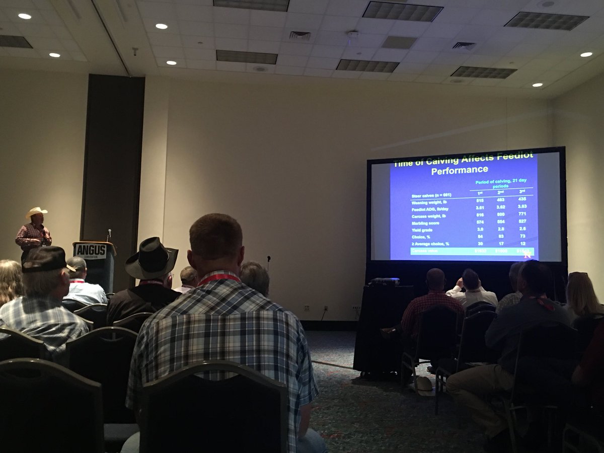ali_meusch's tweet photo. Learning about production efficiency from Dr. Rick Funston from @UNL_AniSci at the #AngusConvention #AngusUniversity https://t.co/juPAUHqa3T
