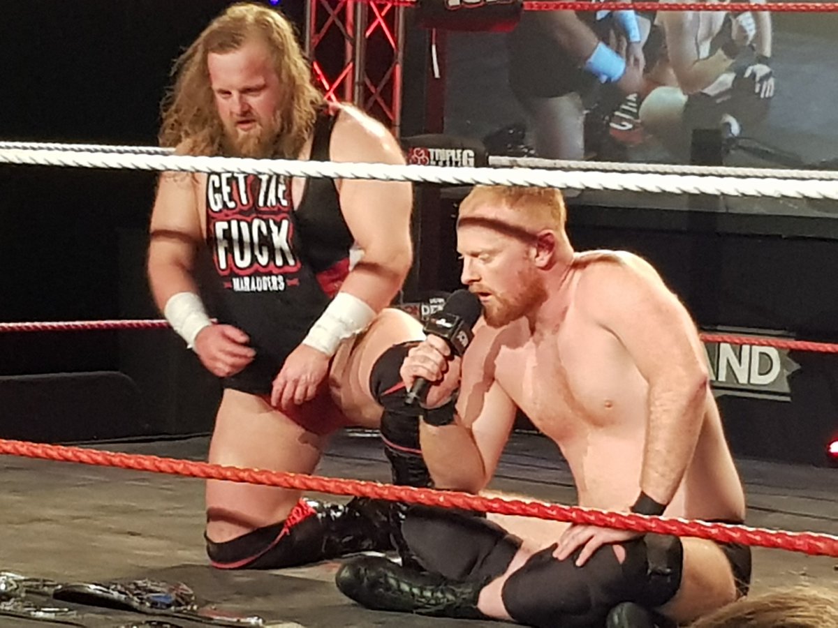 PhilJones77's tweet photo. Boar and Bird told it how it is at #ICWCardiff #RoadToHydro
@InsaneChampWres @FlyingMikeBird @WILDBOARhitch https://t.co/AFZ3lqx8nG