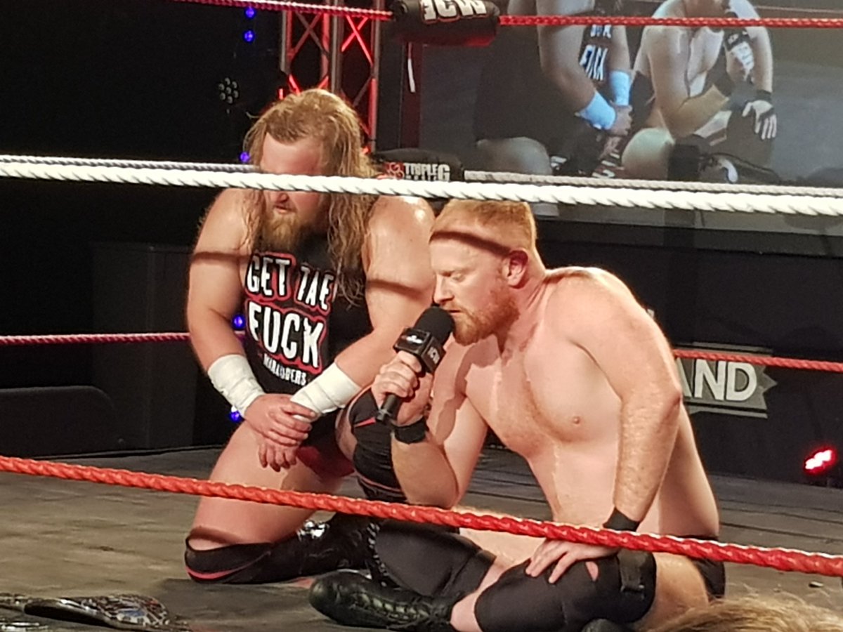 PhilJones77's tweet photo. Boar and Bird told it how it is at #ICWCardiff #RoadToHydro
@InsaneChampWres @FlyingMikeBird @WILDBOARhitch https://t.co/AFZ3lqx8nG