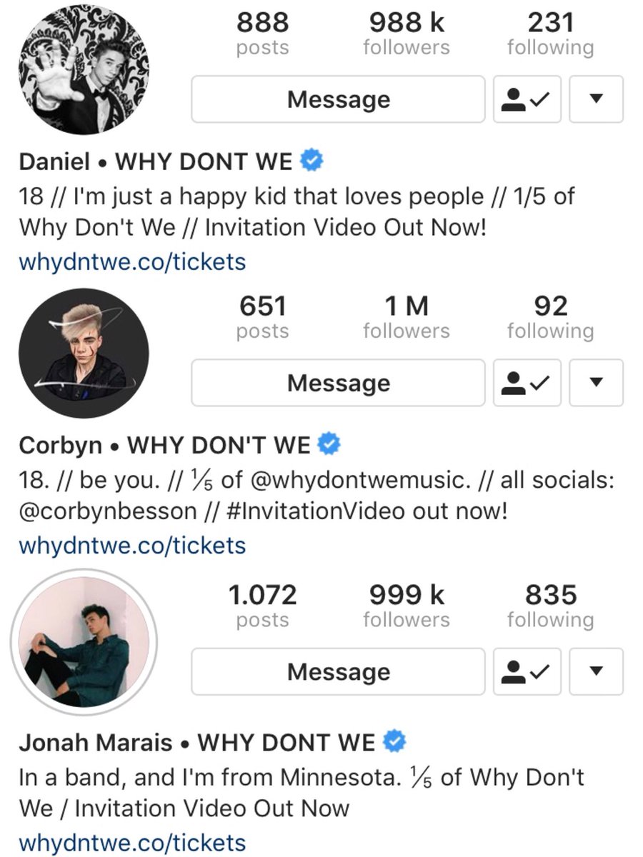 why don t we updates on twitter ig ii the boys current follower count on instagram november 5 - ig followers 2017